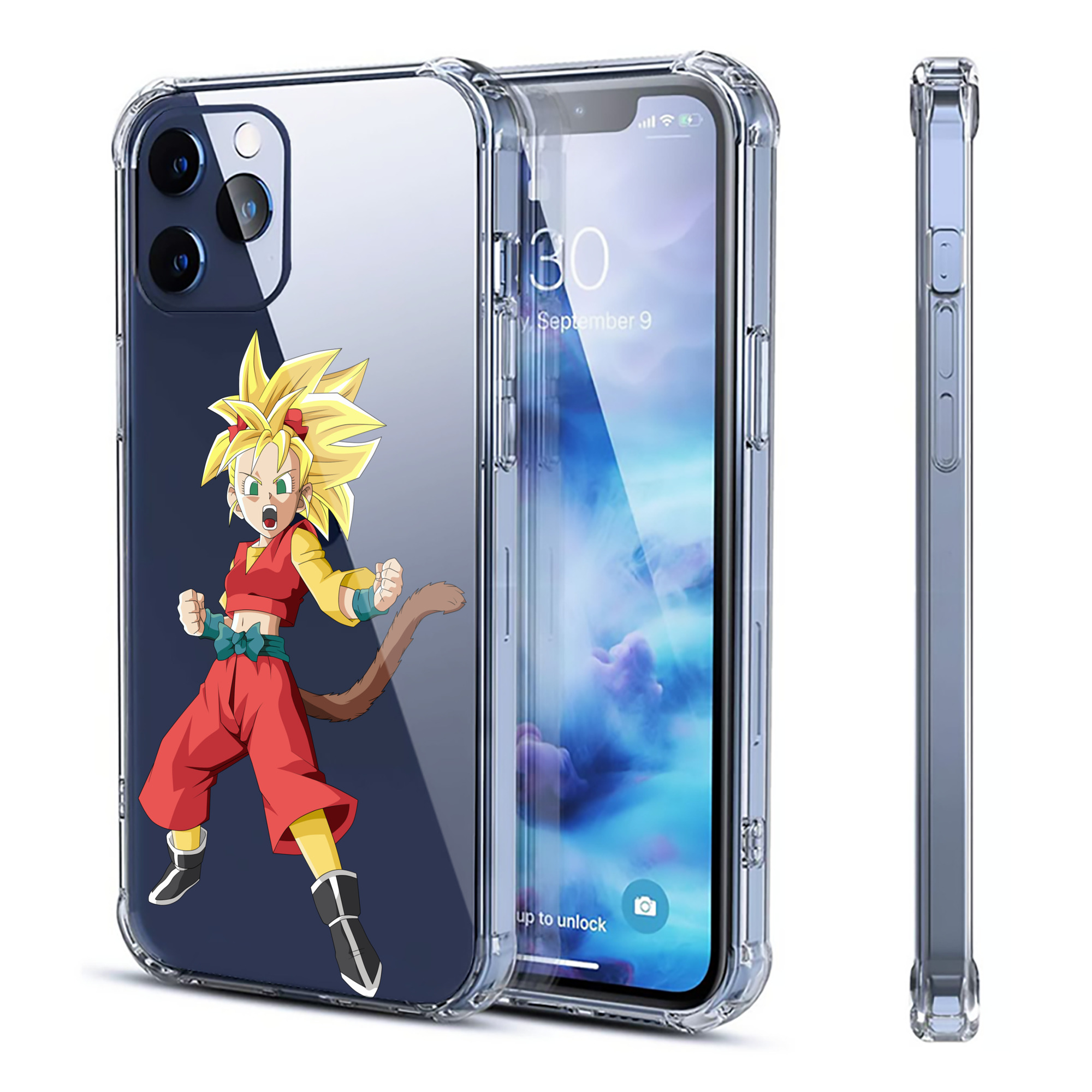 （画像用） ドラゴンボール カリフラ DRAGON BALL Caulifla 【iPhone 12シリーズ対応】透明スマホケース（クリアソフトケース）